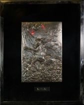 Dalí silver plate from the "Caballos Dalinianos" Series, numbered and serialized