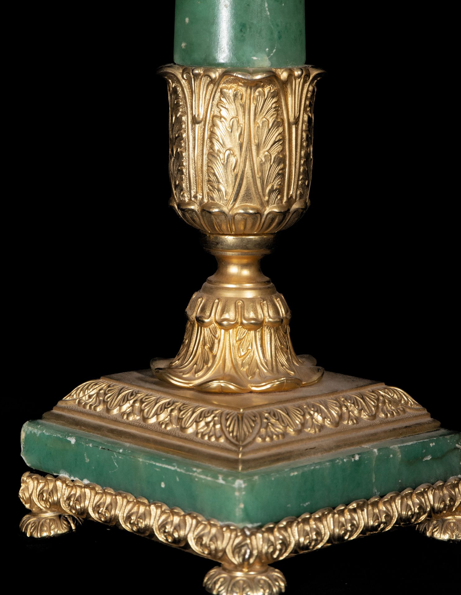 Pair of Empire Lamps in Onyx and mercury-gilded bronze, 19th century - Image 10 of 10