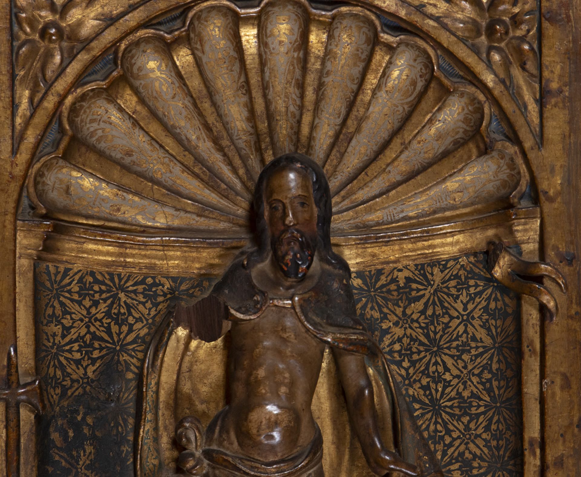 Magnificent Late-Gothic Altar Frontal, Flemish Gothic Master active in the North of Castile in the s - Image 4 of 11