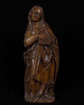 Virgin in carved wood 19th century