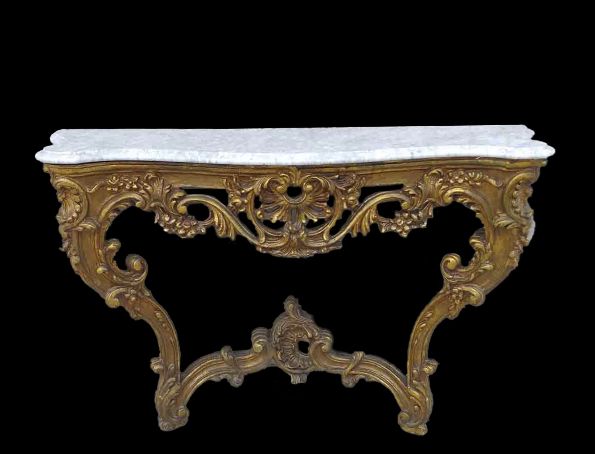 Louis XVI style gilt wood console, 20th century