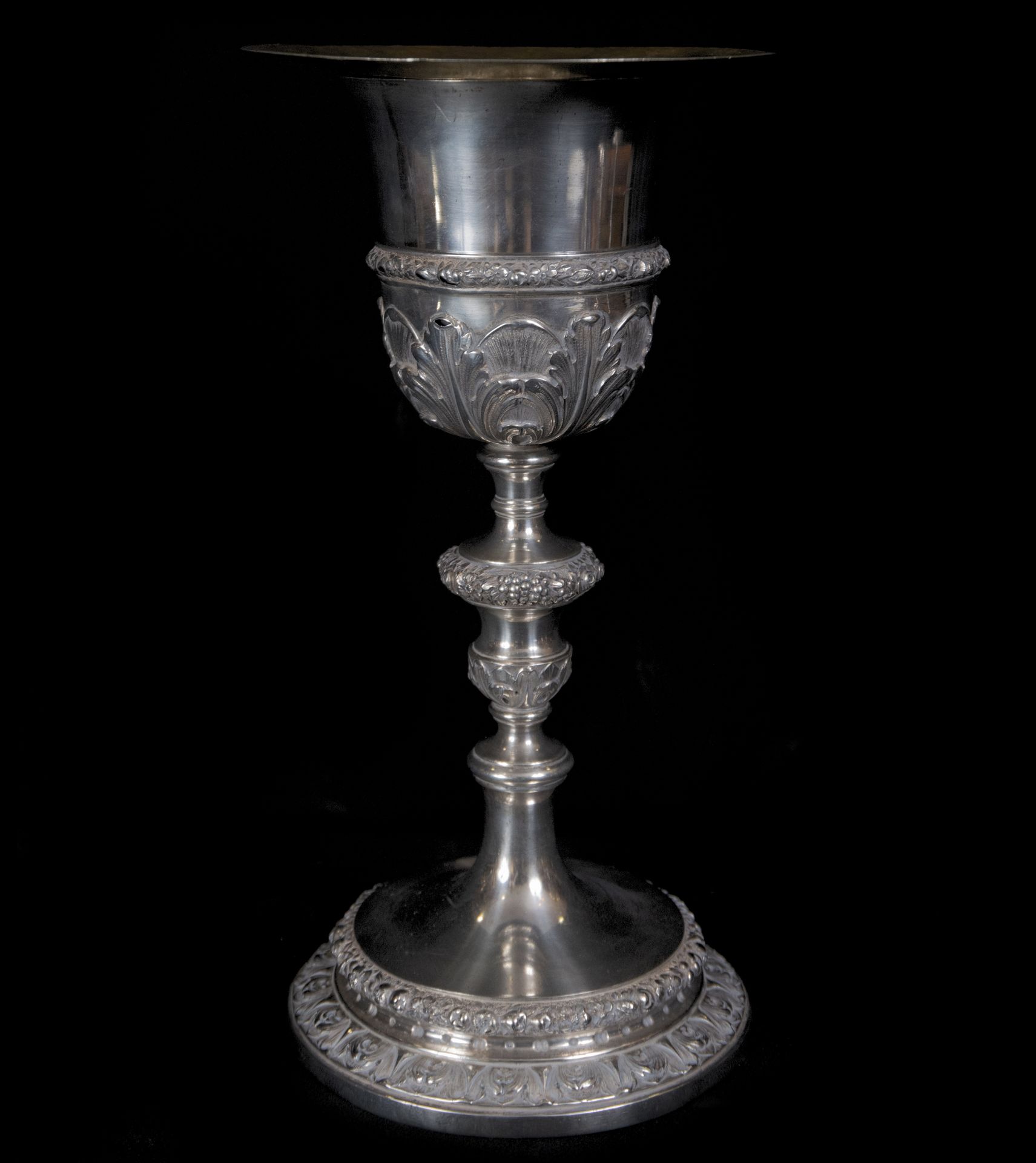 19th century silver chalice