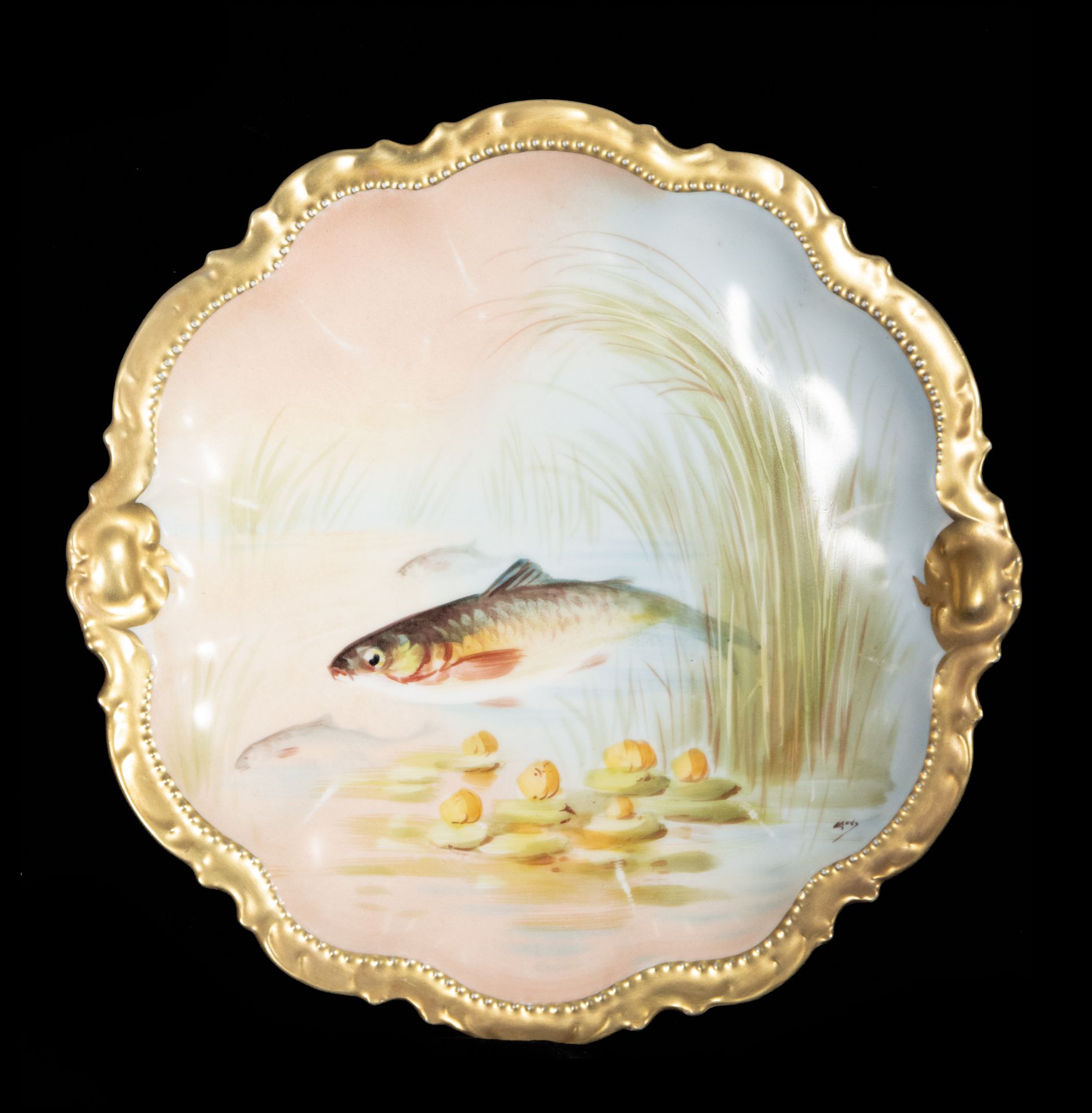 19th Century Limoges Porcelain Fish Dinnerware Set by the Count of Artois, 19th Century - Image 6 of 12