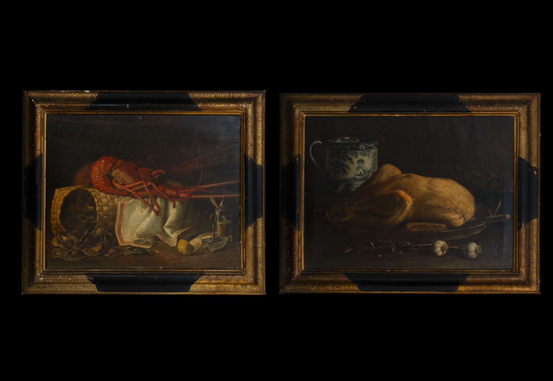 Pair of decorative Italian Lombard still lifes from the 18th century