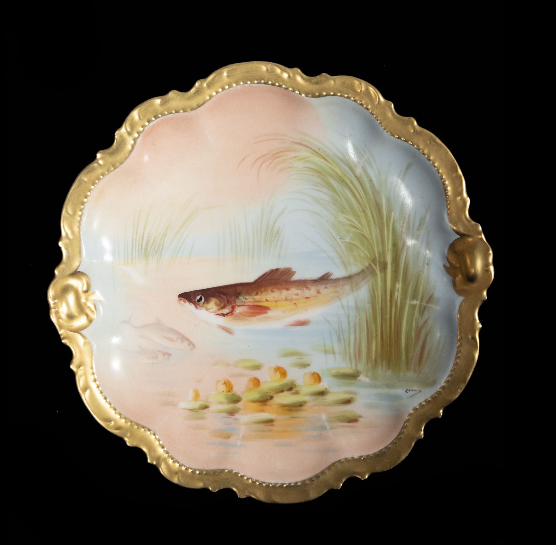 19th Century Limoges Porcelain Fish Dinnerware Set by the Count of Artois, 19th Century - Image 2 of 12