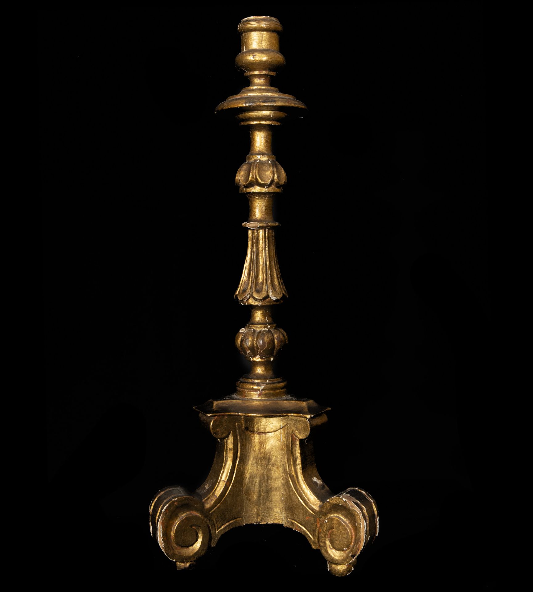 Candelabra to mount on a wooden lamp, 18th century - Image 2 of 2