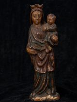 Exquisite Virgin and Child, possibly 17th century French Burgundy school