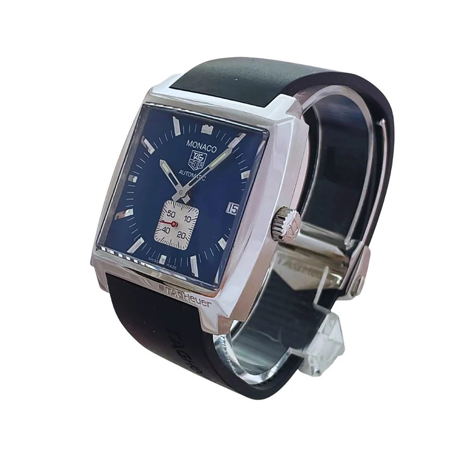 Tag Heuer Monaco Deep Blue model wristwatch in steel, for men, year 2007 - Image 3 of 7