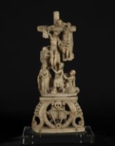 Rare Peruvian colonial Calvary in Huamanga stone, Viceroyalty of Peru, 18th century