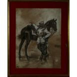 Horse Soldier, 19th century French school, signed