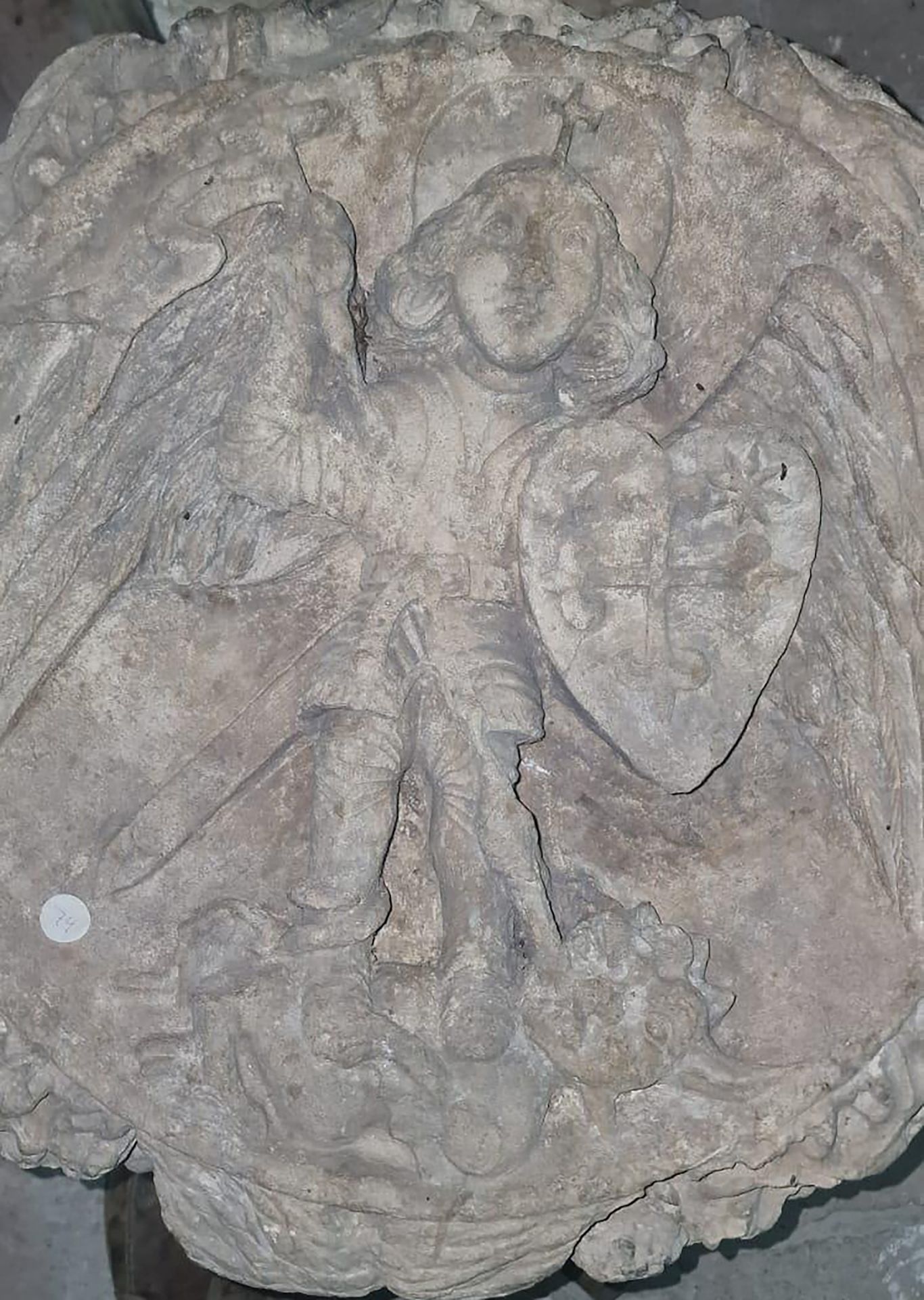 Ceiling Finish from a Catalan Gothic Church with Saint Michael, 14th - 15th century - Catalonia Roma - Bild 2 aus 4