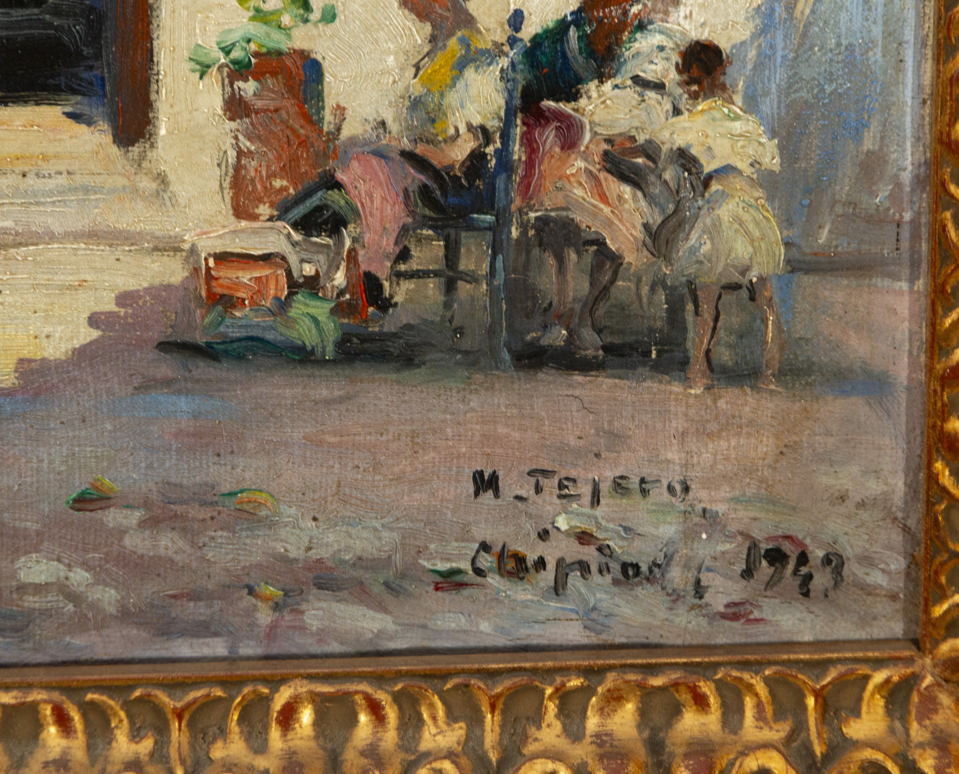 Andalusian patio, signed, 20th century - Image 3 of 4