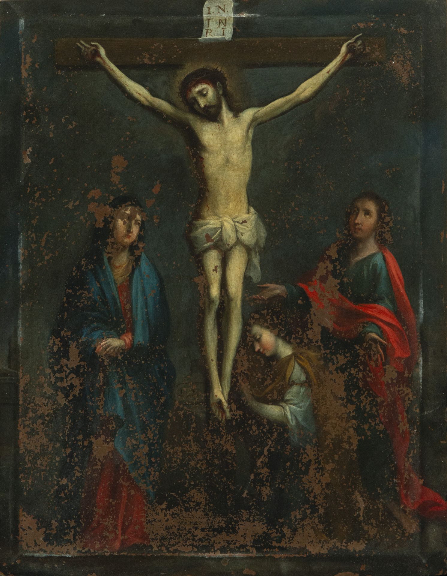 Christ on the Cross, Mexican school, 18th century colonial work