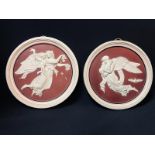 Pair of 19th century Grand Tour Ovals Royal Copenhague Porcelain "Allegories of Love and Maternity"