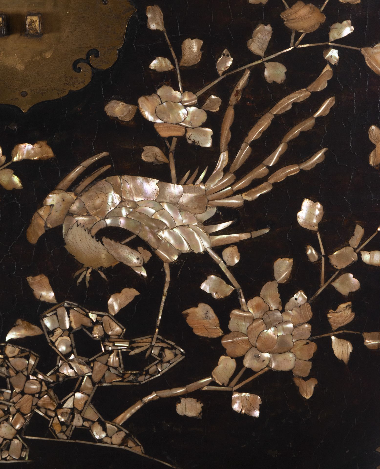 Beautiful Japanese William & Mary Cabinet in lacquer and mother of pearl from the 17th century - Bild 10 aus 11