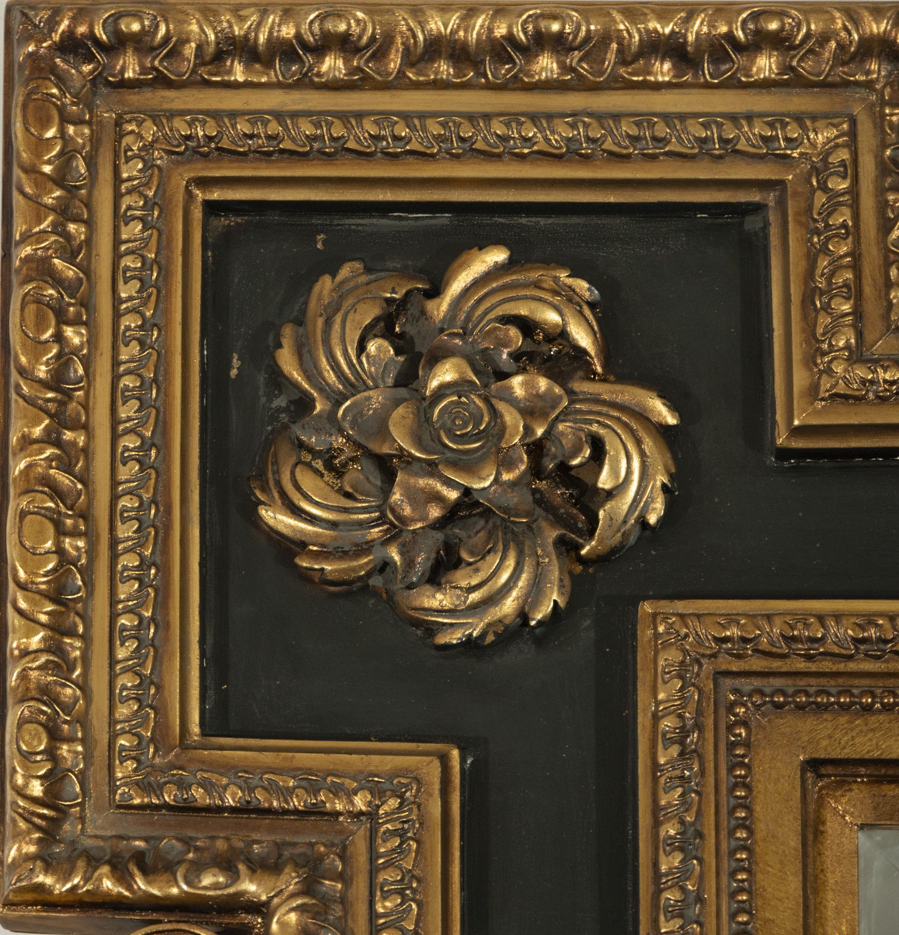 Large 19th century French mirror in gilded and ebonized wood - Bild 4 aus 5