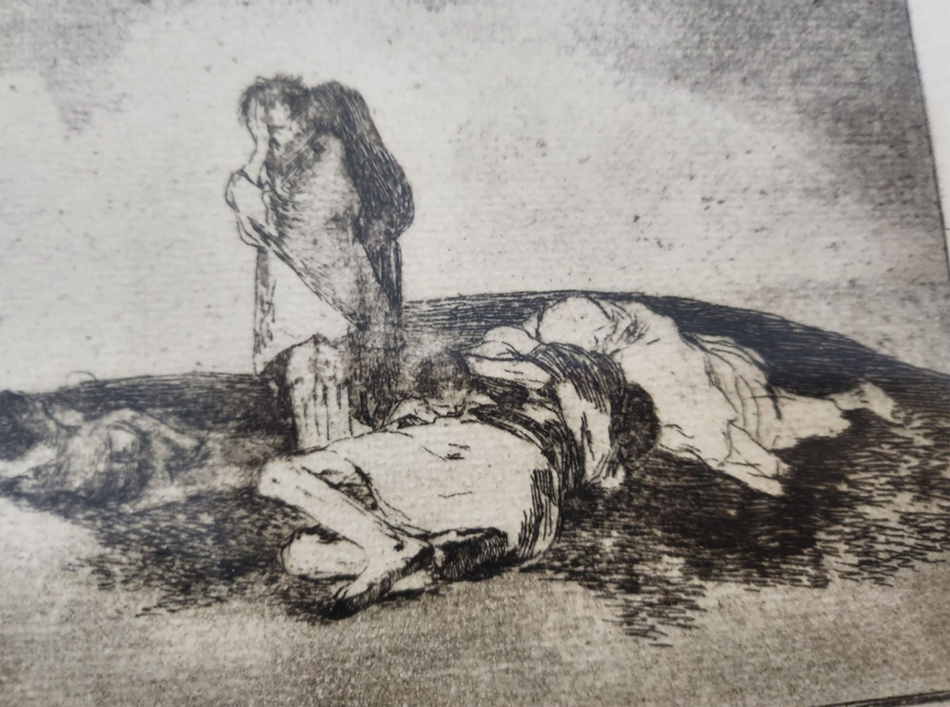Francisco de Goya 19th century Spanish school "The Disasters of War" - Ink plate on sheet, Royal Aca - Image 3 of 6