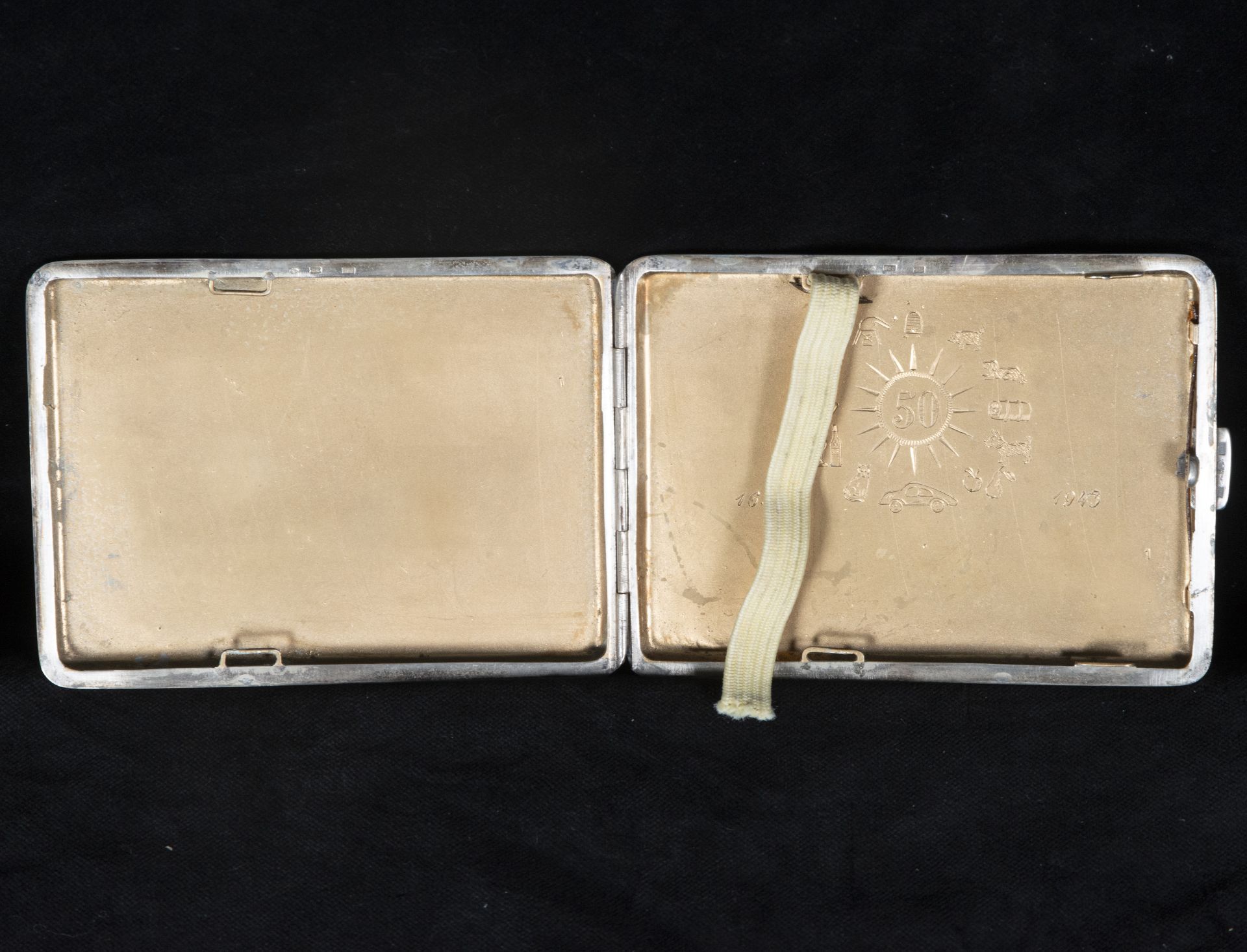 Silver cigarette case, early 20th century - Image 2 of 2
