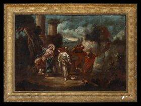 Flemish or Italian school biblical scene of the 18th century