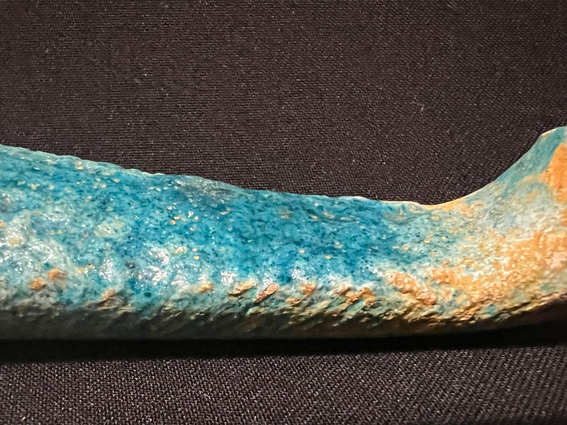 Decorative Egyptian ushabti in turquoise glazed ceramic, possibly 19th century Egypt - Image 2 of 4