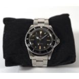 Elegant Rolex Submariner watch model 5513 vintage in steel, 1960s