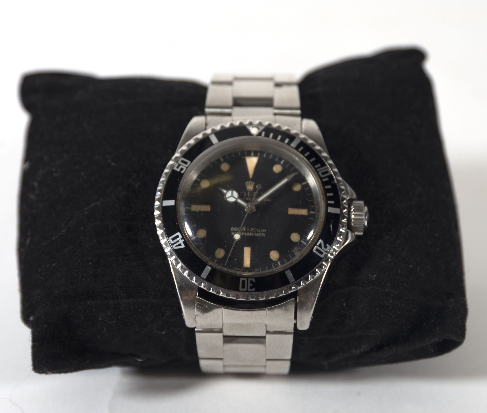 Elegant Rolex Submariner watch model 5513 vintage in steel, 1960s