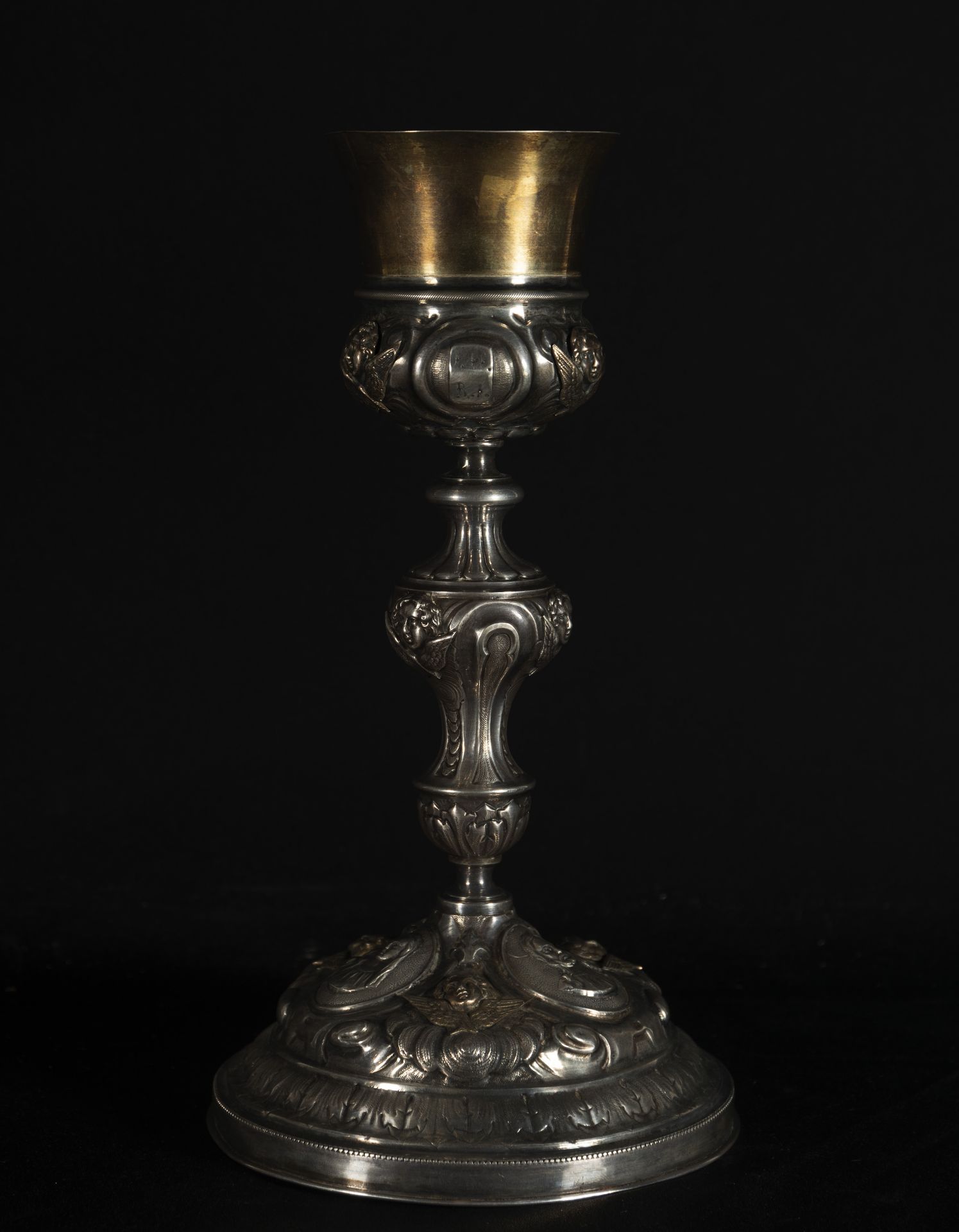 Goblet in 925 Sterling silver and Vermeil, hallmarks from Barcelona and Platero Casas marks, 19th ce - Image 2 of 6