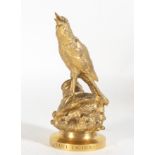 Canary in Gilt Bronze Philippe Lecoultrier, French Grand Tour Souvenir, 19th century