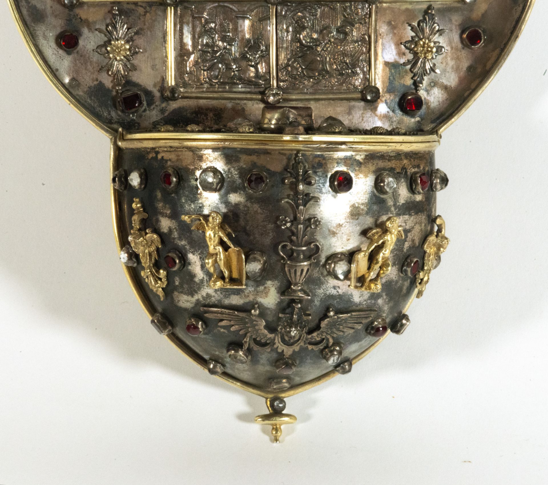 Exceptional Neo-Gothic Benditera in silver and gilded silver of Austrian Law from the end of the 19t - Bild 4 aus 6