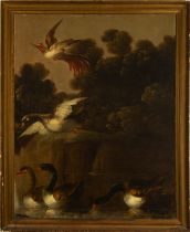 Italian school by Mariano Nanni, Still Life with Birds from the late 17th century
