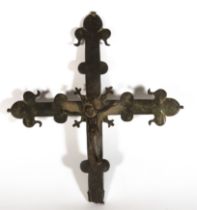15th century Tuscan Gothic bronze crucifix, Veneto, Northern Italy