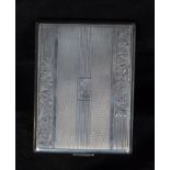 Silver cigarette case, 19th century