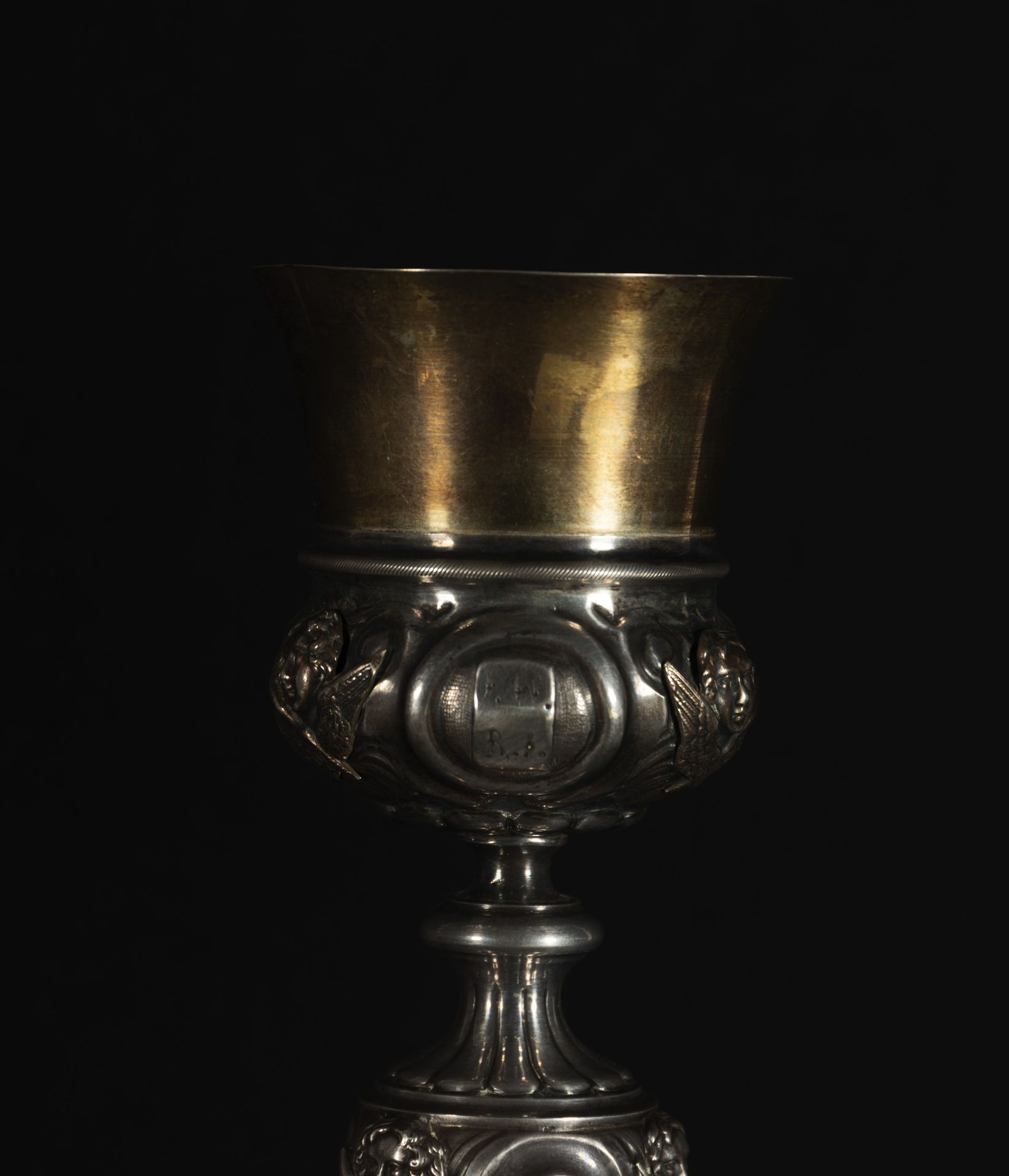 Goblet in 925 Sterling silver and Vermeil, hallmarks from Barcelona and Platero Casas marks, 19th ce - Image 3 of 6