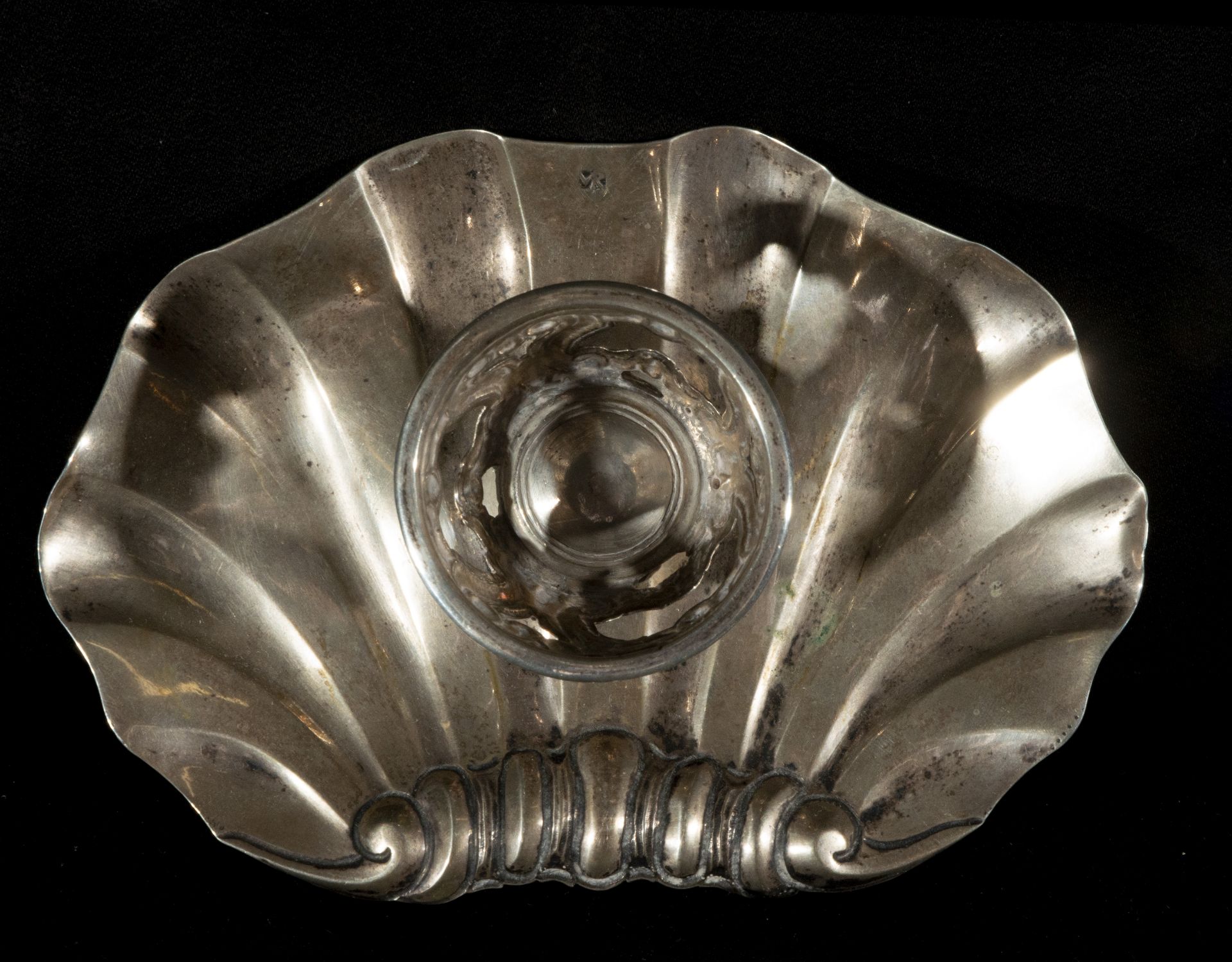 Colonial mancerina in fine silver, Mexico 17th - 18th century - Image 2 of 5