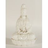 Guanyin in blanc de chine Chinese porcelain, 20th century
