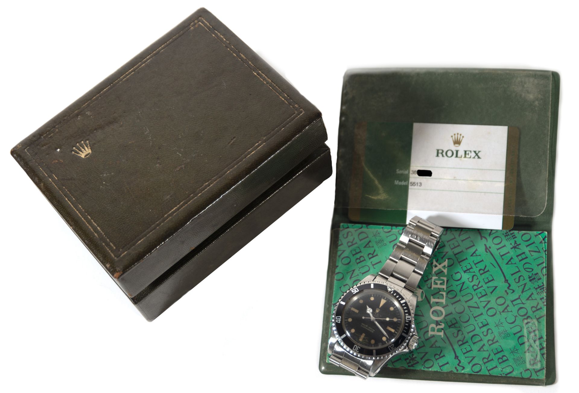 Elegant Rolex Submariner watch model 5513 vintage in steel, 1960s - Bild 2 aus 9