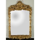 French mirror in gilded wood and stucco from the 19th century