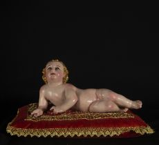 Enfant Jesus of Quito in gilded and polychrome wood, follower of Manuel Chili, Ecuador, late 18th ce