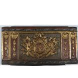 Decorative Headboard formed by an ancient Portuguese Baroque Altar frontal from the 17th century