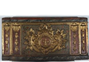 Decorative Headboard formed by an ancient Portuguese Baroque Altar frontal from the 17th century