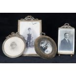 Lot of four French bronze frames from the 19th century