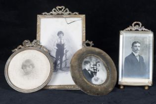 Lot of four French bronze frames from the 19th century