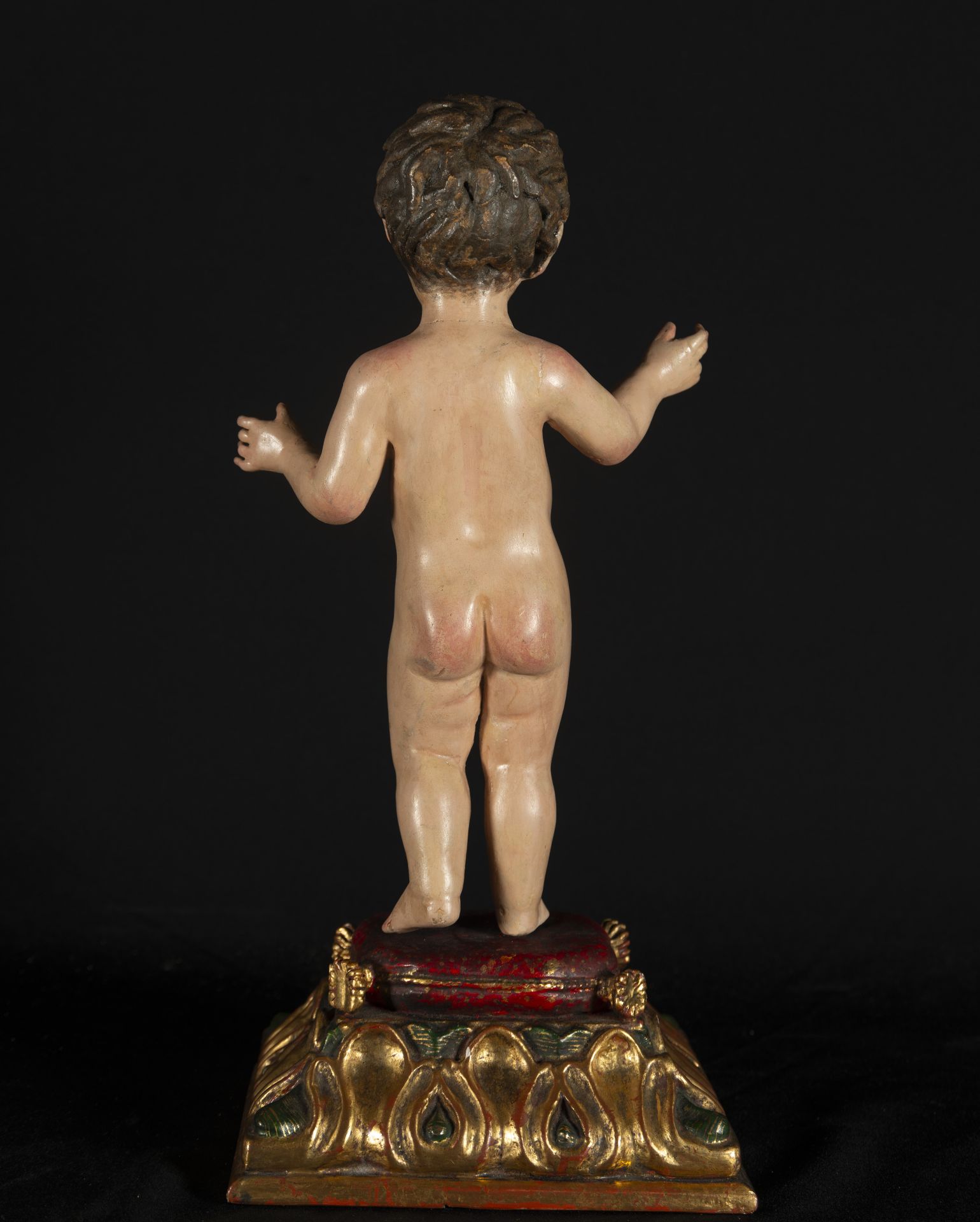 Colonial Enfant Jesus of Quito, 18th century, early 20th century pedestal - Image 4 of 4