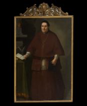 Portrait of Cardinal, Aragonese school of the Bayeu from the end of the 18th century
