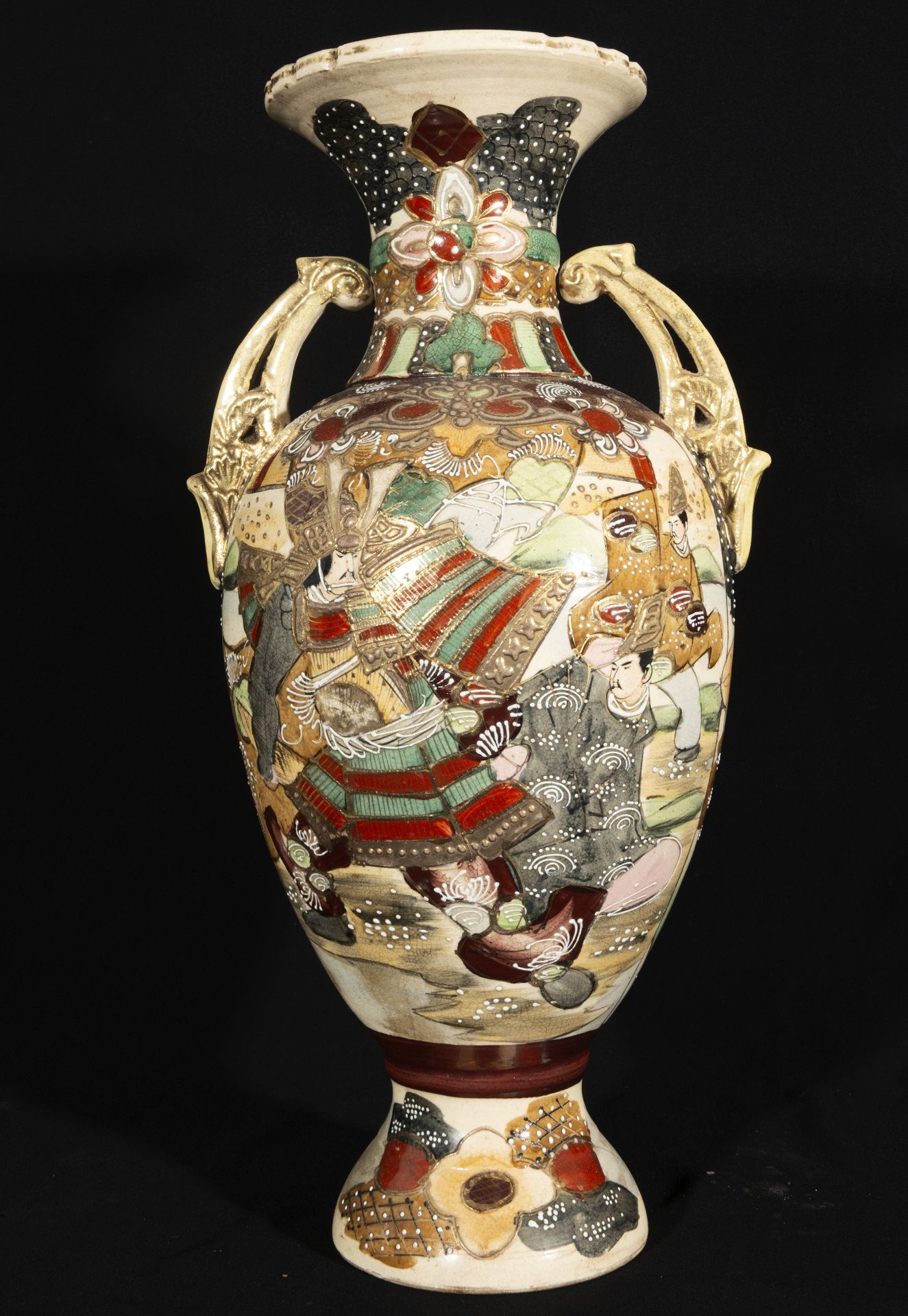 Pair of Large 19th Century Japanese Satsuma Vases - Bild 8 aus 8