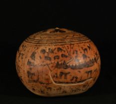 Carved gourd, Peru, early 19th century