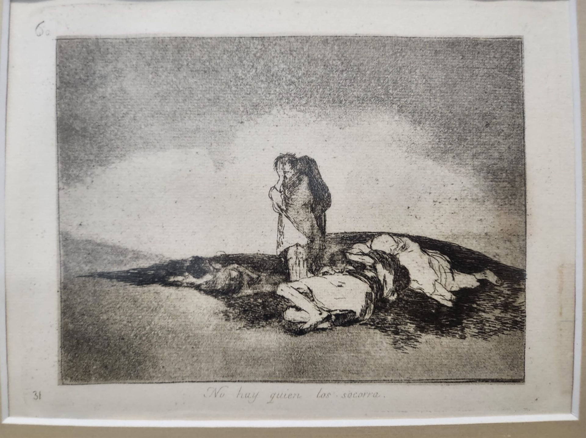 Francisco de Goya 19th century Spanish school "The Disasters of War" - Ink plate on sheet, Royal Aca - Image 2 of 6