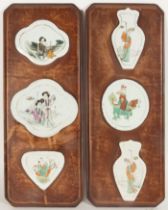 Pair of Plates in Chinese Tongzhi porcelain enameled in "famille verte" 19th century