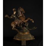 19th century Quito work, Ecuador, Saint George slaying the Dragon