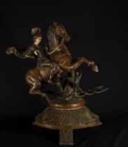 19th century Quito work, Ecuador, Saint George slaying the Dragon